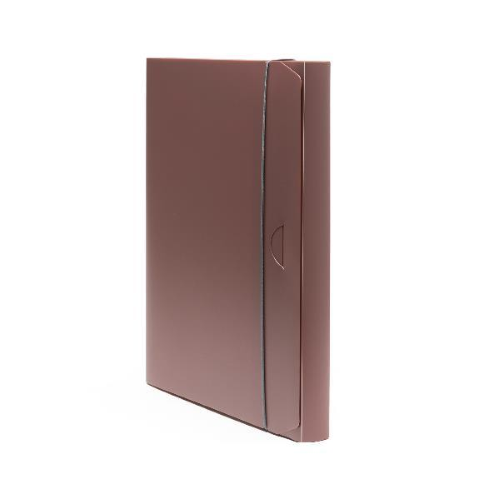 Cartella progetto con elastico HOLOS - 34,5 x 23,5 cm - dorso 3 cm - marrone - Fellowes